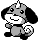 Un chien un peu cartoon