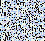 Un écran de pokémon complétement glitché