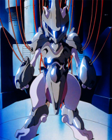 Mewtwo en armure, tel que montré dans le premier film