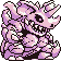 A sprite of Nidogod, an "dangerous-looking" Nidoking